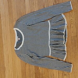 Black and white checkered windowpane Banana Republic sweater